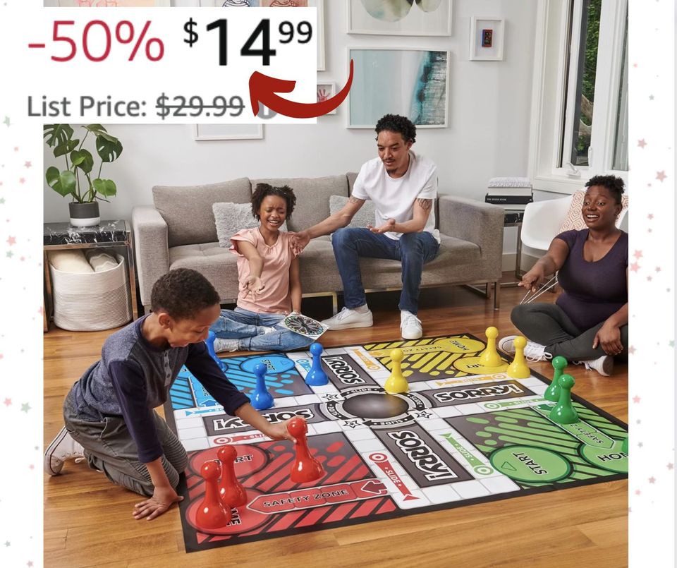 Giant Sorry Classic Family Board Game