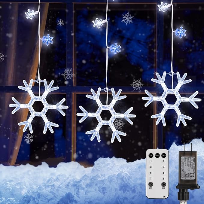 Christmas & Holiday Snowflake Icicle Outdoor Lights