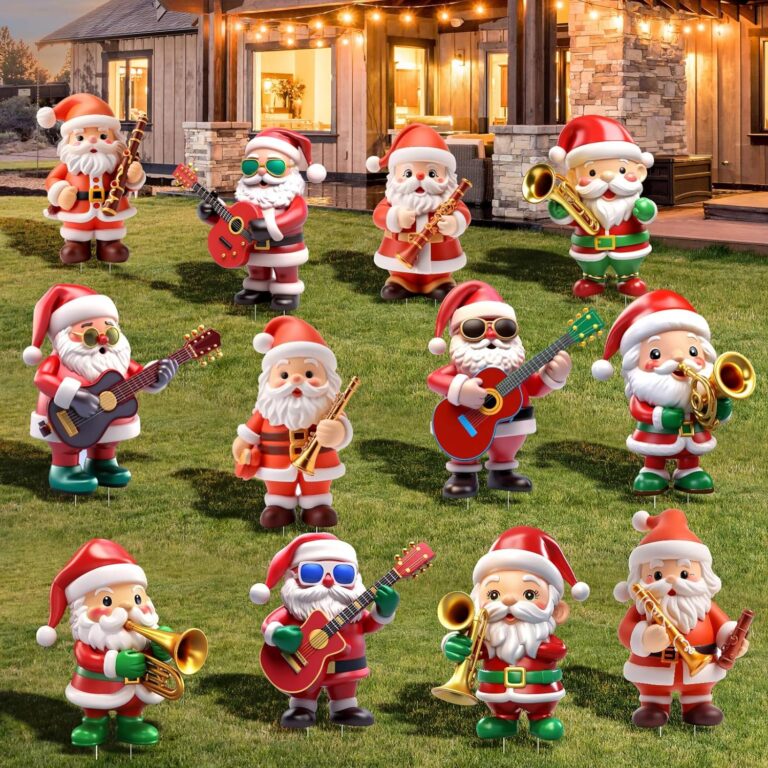 FARUNOA 12-Piece Santa Clause Yard Decor!