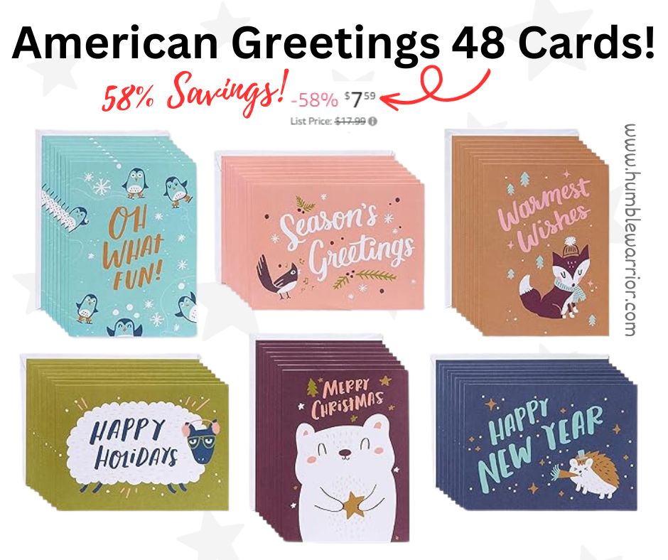 48 count American Greetings Blank Christmas and Holiday Cards