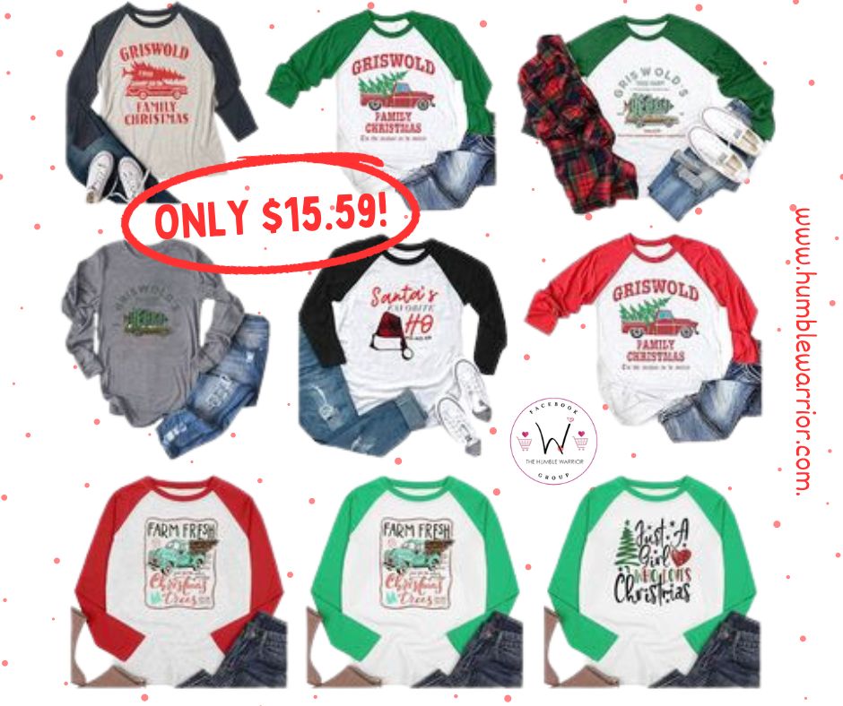 Griswold Family Christmas Raglan Tops