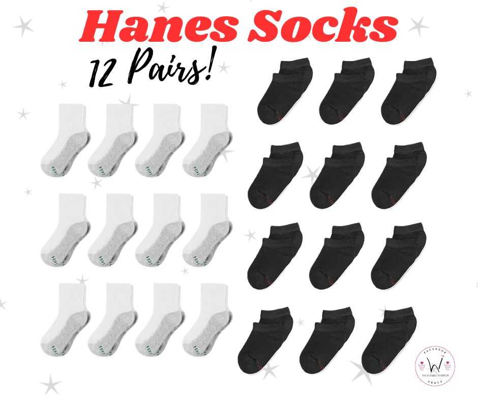 Hanes Boys’ Socks 12 pack