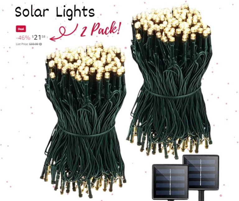 2-Pack of super long Solar Christmas Lights