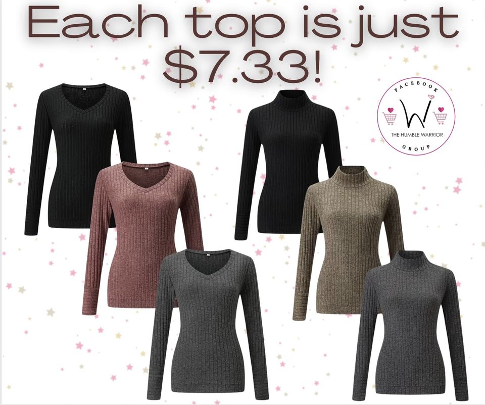 This fantastic set of THREE tops comes in a bunch of color packs!