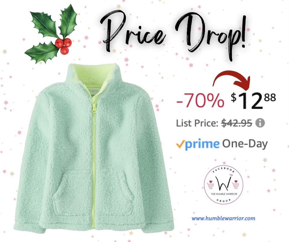 Children’s Place Girls’ Cozy Sherpa Full-Zip Jacket
