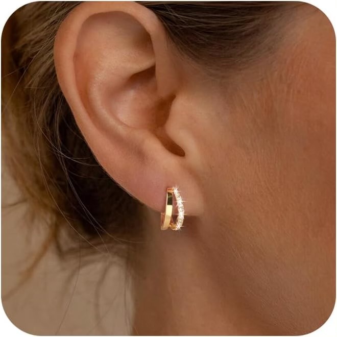 koperin 14k Gold Plated Huggie Earrings!