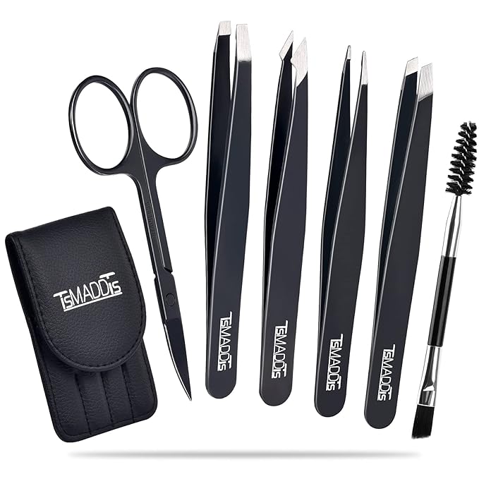 Set of 6 TsMADDTs Professional Stainless Steel Tweezers
