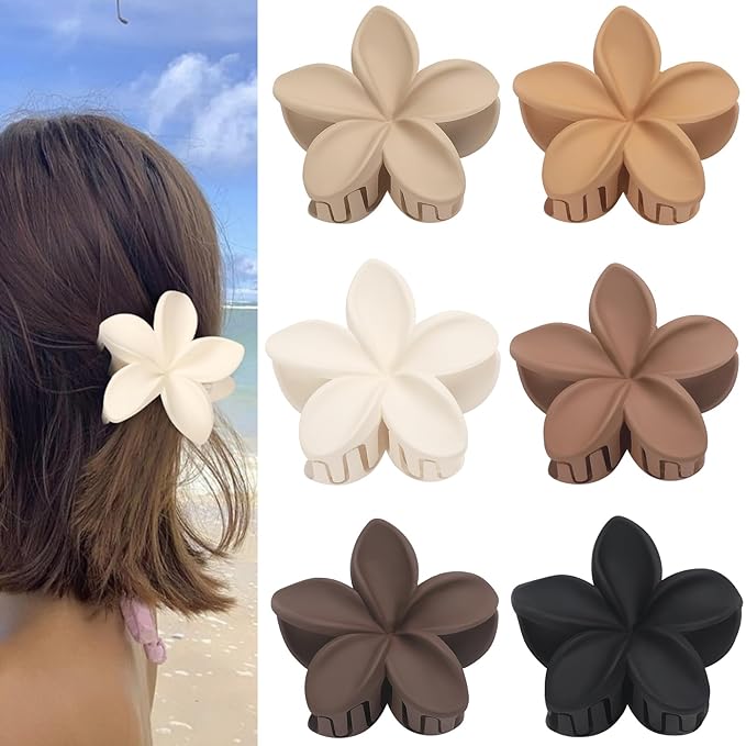 6 Pack of Sisiaipu Flower Hair Claw Clips!