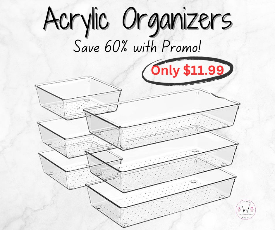 Criusia 6 Pack Drawer Organizers