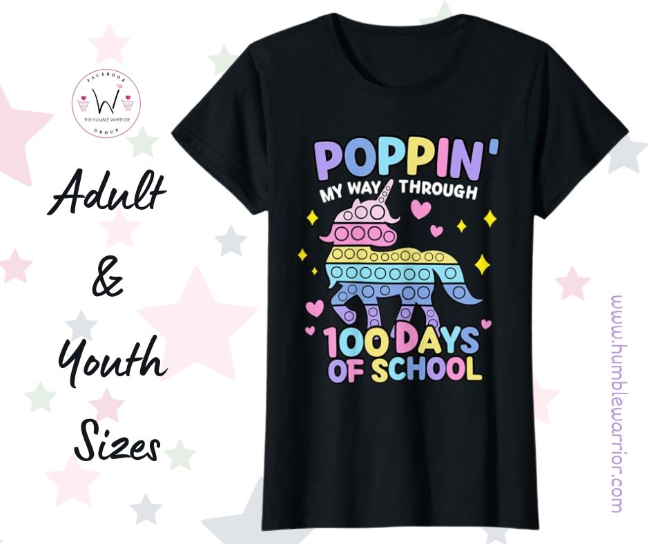 Poppin’ My Way Through 100 Days Of School T-Shirt