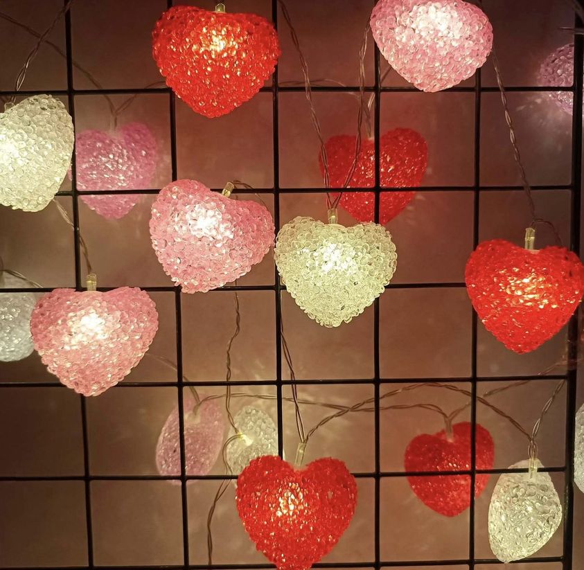 heart string lights