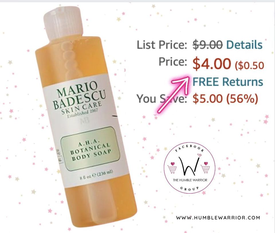 Mario Badescu AHA Botanical Body Wash Moisturizing, Clarifying and Gentle Exfoliating Body Wash