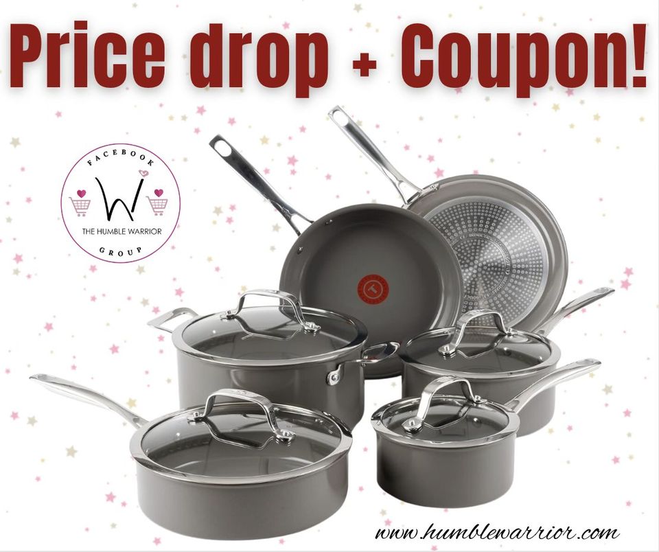 T-fal Ceramic Excellence Reserve Ceramic Nonstick Cookware Set