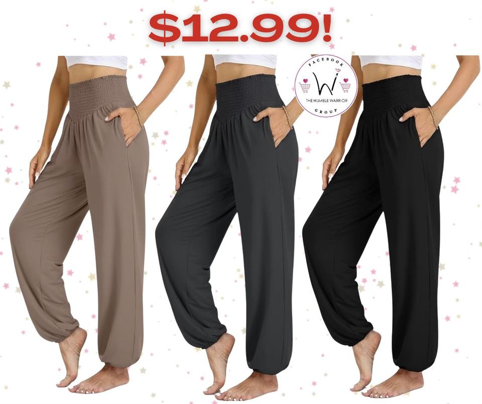 smocked waist joggers