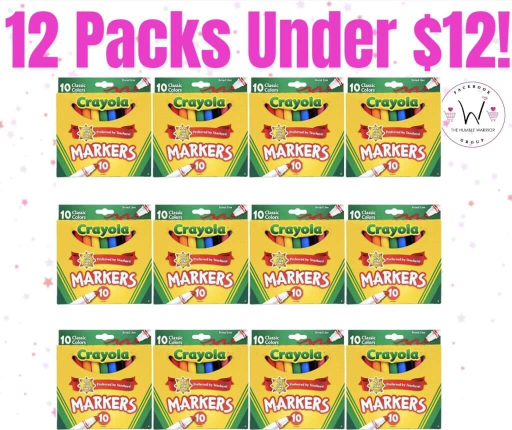 12 Pack of Crayola 10-Ct Markers!