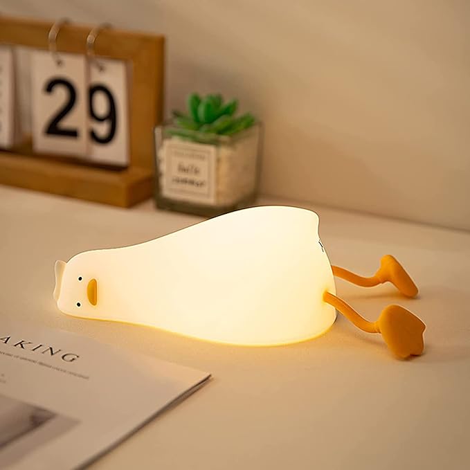 HAPPYBAG LED Lying Flat Duck Night Light