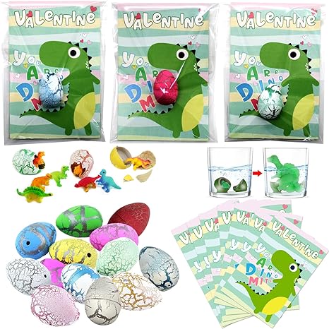 Hatching Dinosaur Egg Toys & Valentine’s Cards