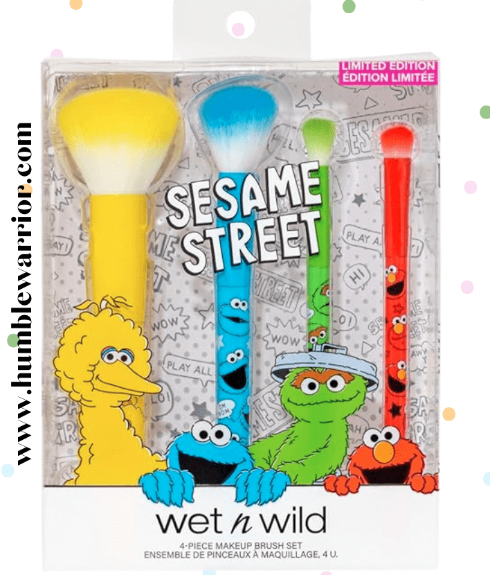 The Limited Edition Sesame Street 4-Piece Makeup Brush Set!