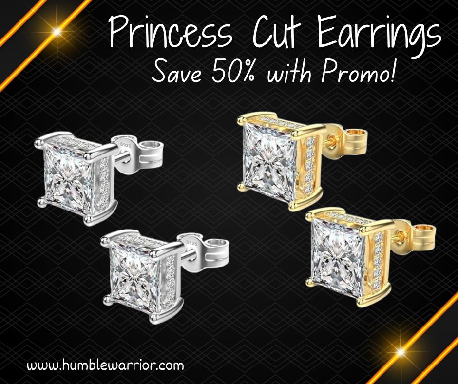 TATCAI princess cut stud earrings