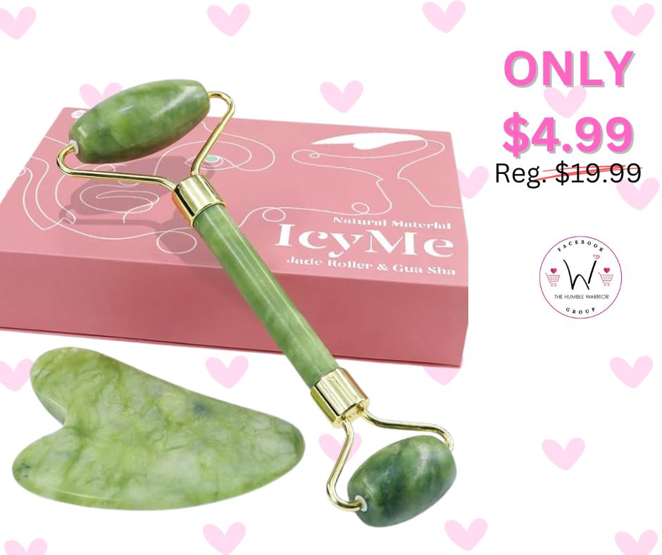 BAIMEI Jade Roller & Gua Sha Facial Tool Set
