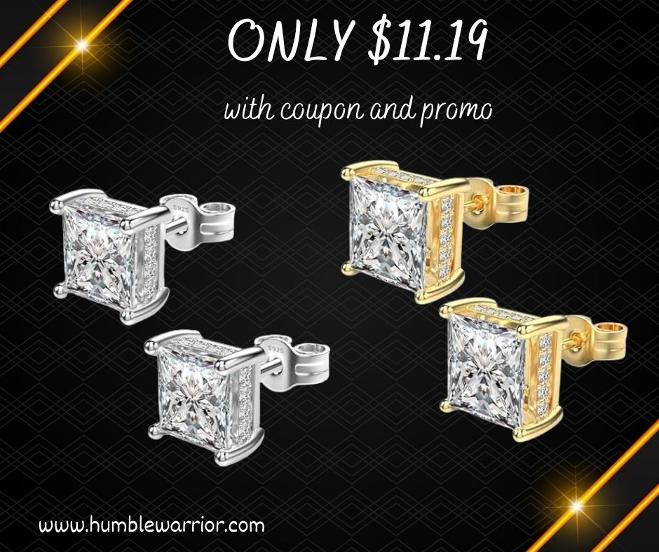 TATCAI 18K gold & white gold plated stud earrings