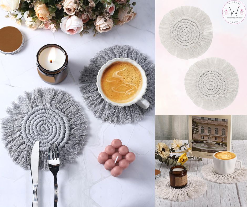 Woven Macrame Coasters