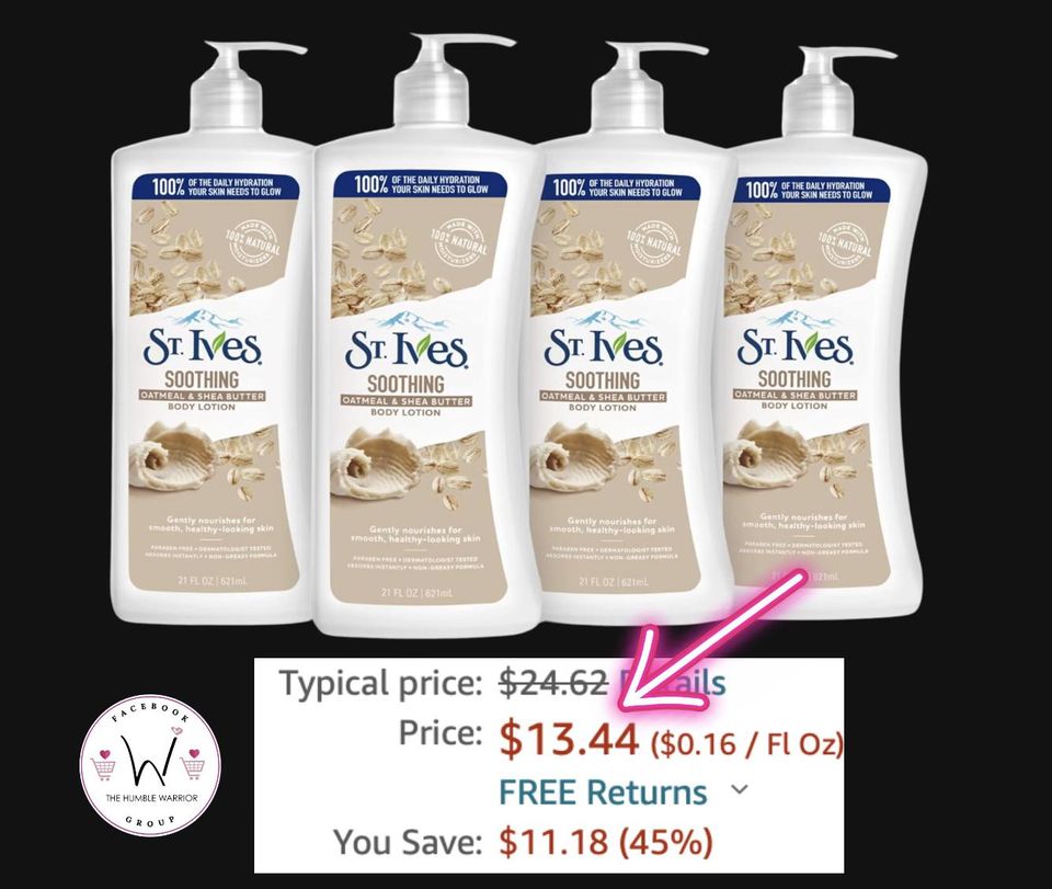 St. Ives Soothing Hand and Body Lotion Moisturizer for Dry Skin