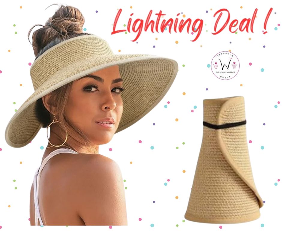 Wide Brim Straw Roll Up Summer Hat!