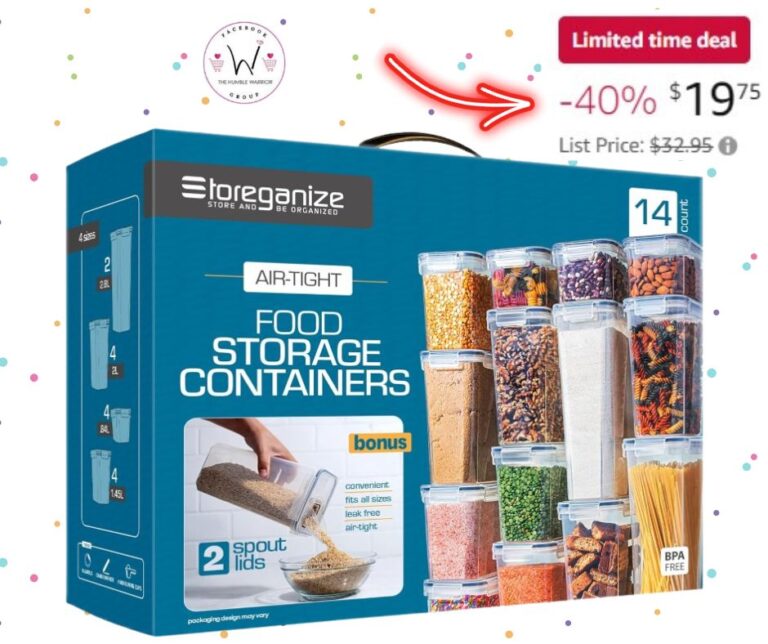 Airtight Food Storage Containers With Lids!
