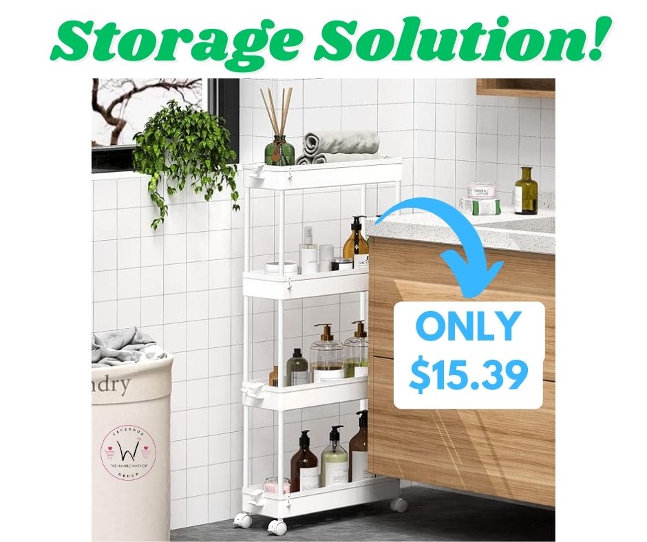 SPACEKEEPER Slim Rolling Storage Cart