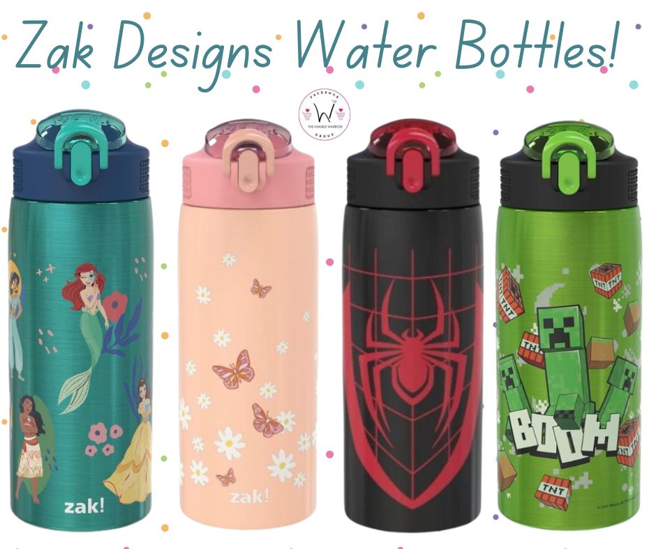 Zak Designs Kids Vacuum Insulated Travel Water Bottles!