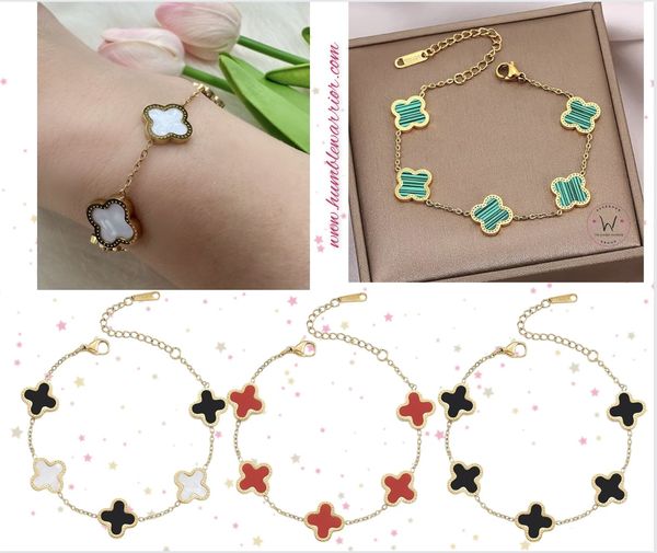 18K Gold Plated Clover Lucky Bracelet for Women