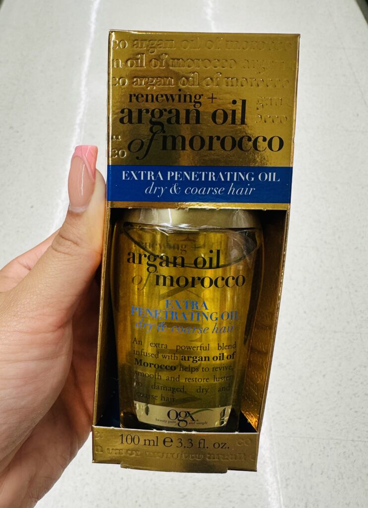 The OGX Renewing + Argan Oil of Morocco Penetrating Hair Oil Treatment!