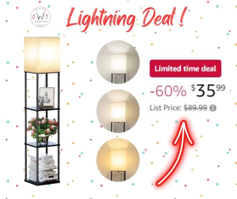 Floor lamp with shelves!