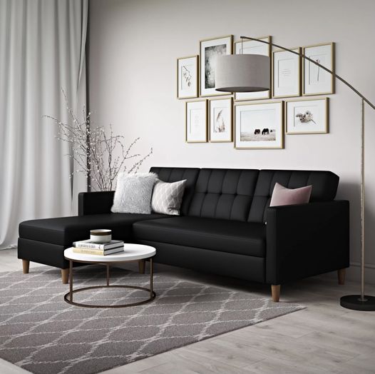 Reversible Sectional Futon with Chaise