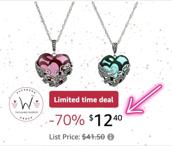 Amazon Collection Marcasite and Colored Glass Heart Pendant