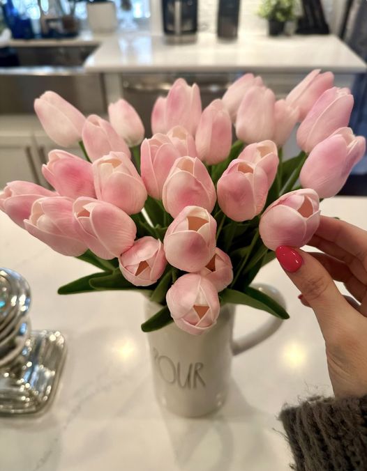 gorgeous real-feel latex tulips