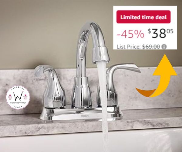 Moen Chrome Idora Two-Handle Centerset Bathroom Sink Faucet with Drain Assembly