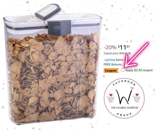 Progressive International BPA-Free Plastic 3-Quart ProKeeper Cereal Keeper