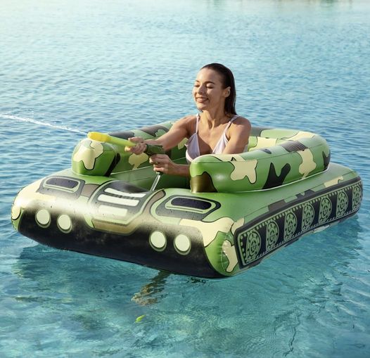 hilarious Inflatable Tank Pool Float