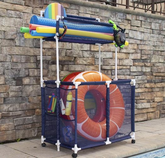 Essentially Yours Pool Storage Equipment Organizer Holder