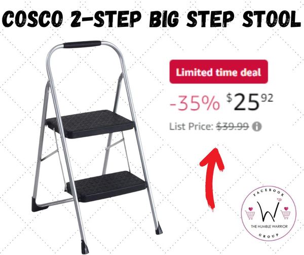 COSCO 2-Step Big Step, Steel Step Stool