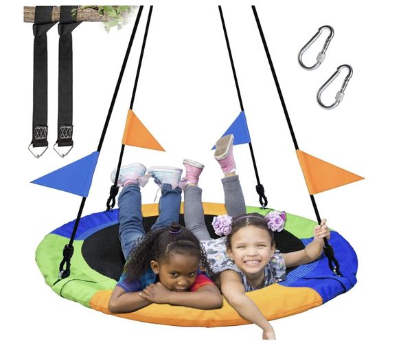 PACEARTH 40 Inch Saucer Tree Swing
