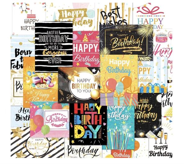 set of 24 birthday cards