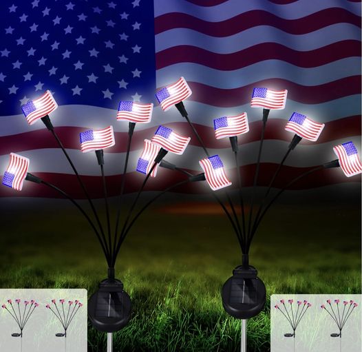 patriotic solar lights