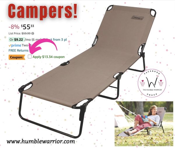 Coleman Converta Outdoor Folding Cot / Chair