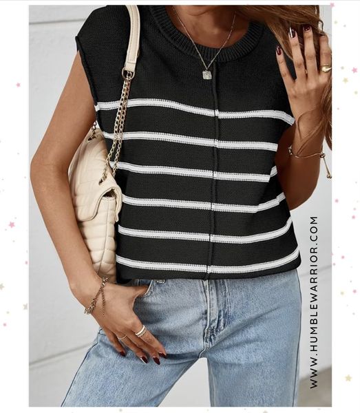 gorgeous cap sleeve sweater vest from MEROKEETY