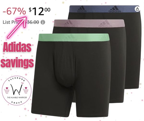 adidas Men’s Performance Stretch Cotton Boxer Brief