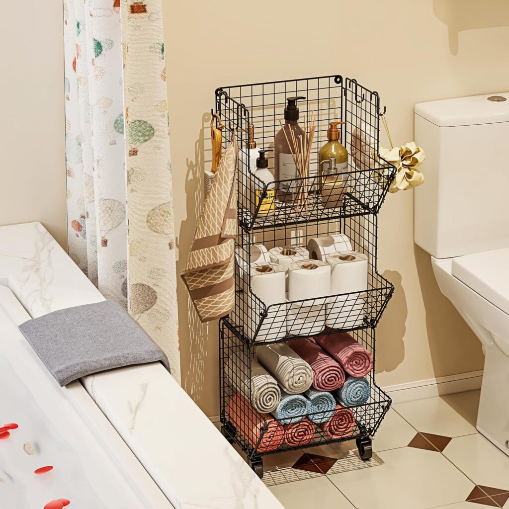 3-Tier Metal Bathroom Cart!