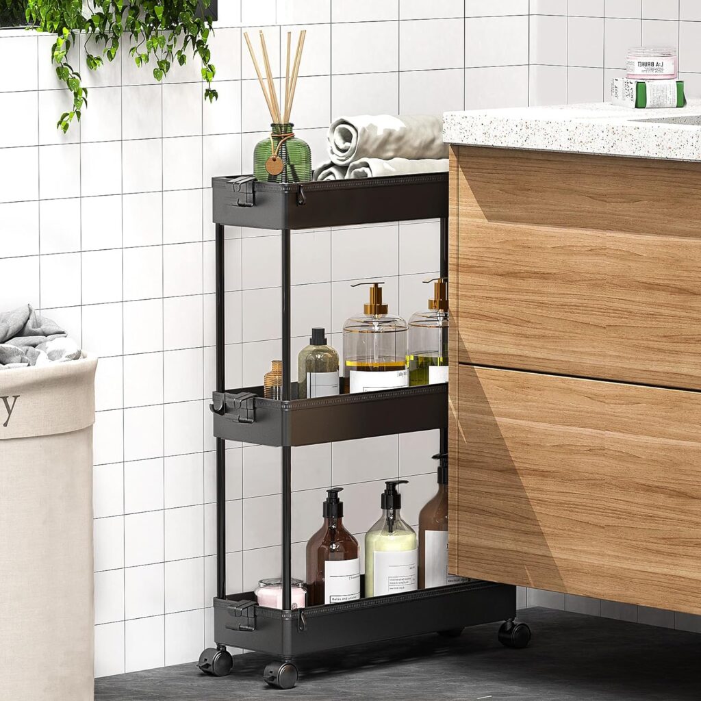 SPACEKEEPER Slim Rolling Storage Cart